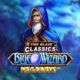 Fire Blaze Blue Wizard Megaways logo – Slots by Rarestone Gaming at Bonuskong Casino