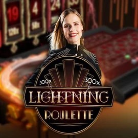 Lightning Roulette by Evolution, showcased at bonuskong.dk – game logo